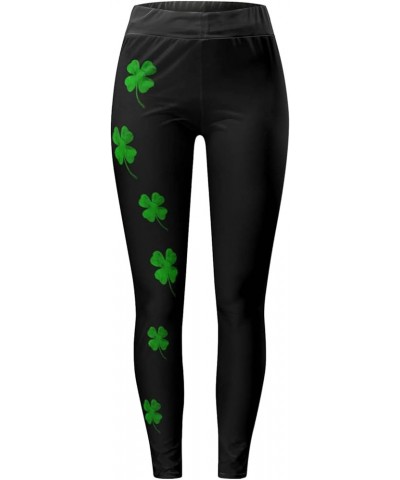 Women St. Patrick's Day Tights Stretchy Leggings Skinny Pant for Yoga Running ShamrockClover Green C $7.69 Activewear