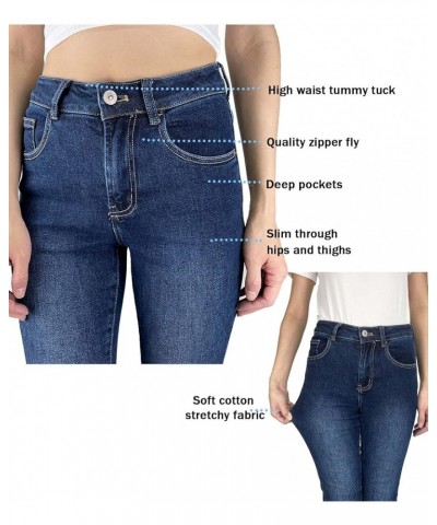 Skinny Jeans for Womens High Waisted Stretchy Slimming Tummy Control Curvy Denim Pants Dark Wash Blue Dark Blue $26.54 Jeans