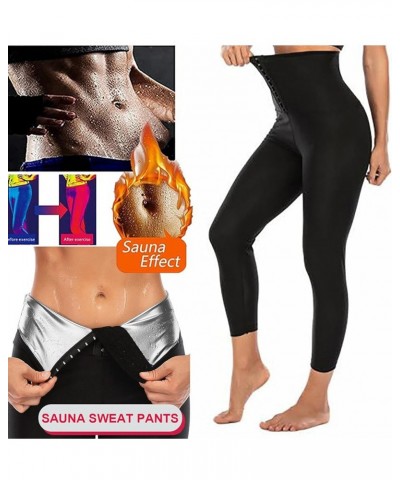 Women Sweat Pants Plus Size Elastic Waist Trainer Leggings Weight Loss Workout Biker Yoga Body Slimming Trousers White $11.39...