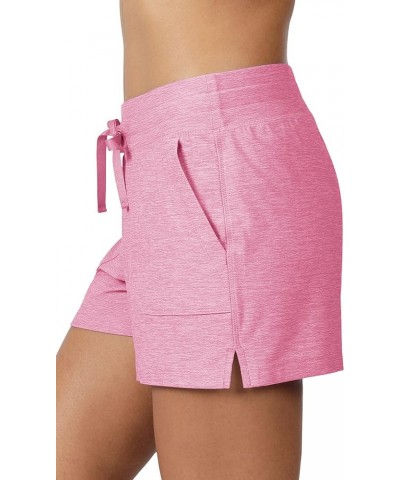 Lightweight Lounge Shorts - Casual Summer Jersey Shorts for Women Heather Festival Fuchsia / Heather Charcoal $12.97 Sleep & ...