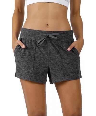 Lightweight Lounge Shorts - Casual Summer Jersey Shorts for Women Heather Festival Fuchsia / Heather Charcoal $12.97 Sleep & ...