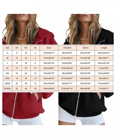 Womens Zip Up Hoodies Oversized Sweatshirt Hoodie Cute Fall Casual Drawstring Jacket with Pockets Grey $10.23 Hoodies & Sweat...