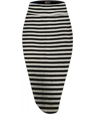 Women's Techno/Scuba Stretchy Office Pencil Skirt Made in USA 1089-hgrybk $12.74 Skirts