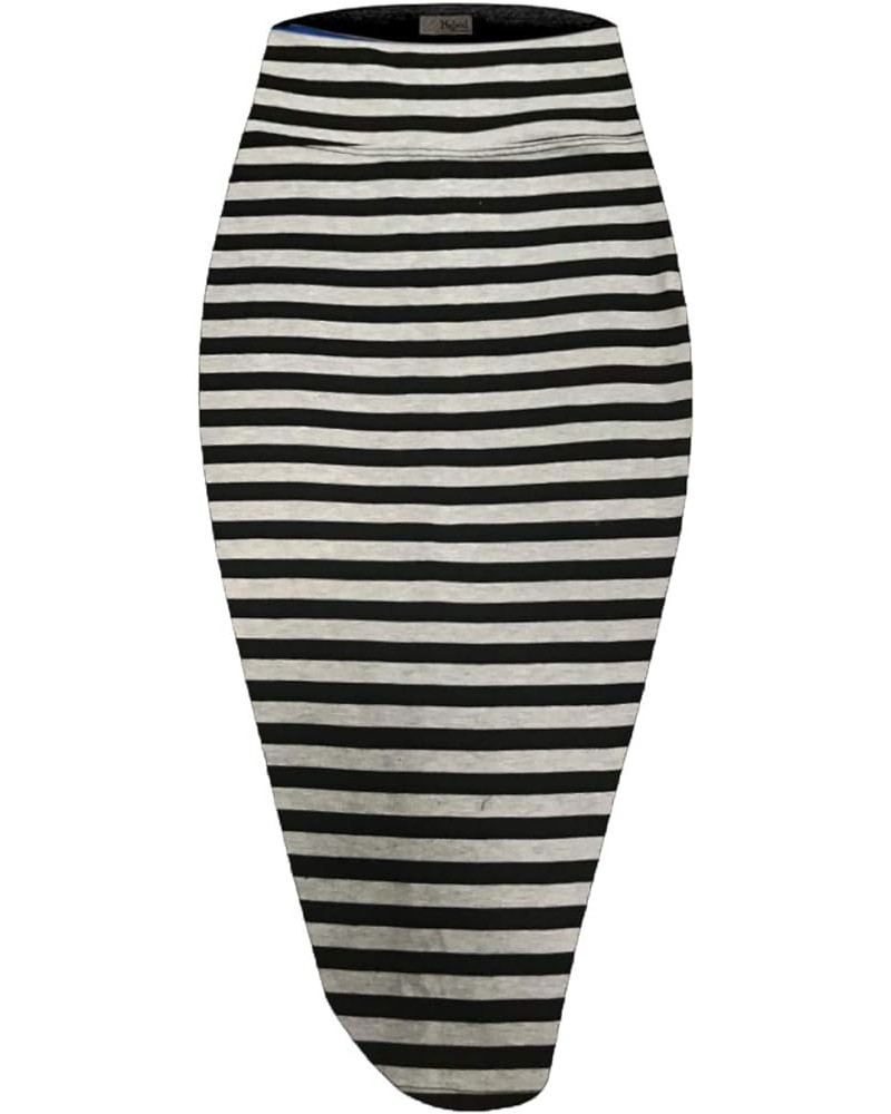 Women's Techno/Scuba Stretchy Office Pencil Skirt Made in USA 1089-hgrybk $12.74 Skirts