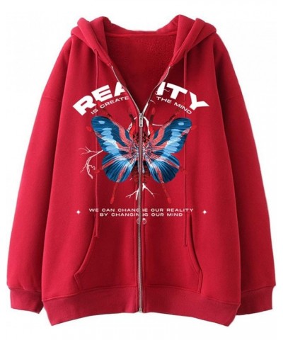 Hip Hop Spider Hoodies Set Y2k Aesthetic Graphic Sweatshirt Hoodie Jogger Pants Women Man Matching Tracksuit 03-red Butterfly...