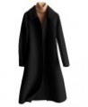 Women's Winter Casual Lapel Single Breasted Mid-Long Wool Blend Pea Coat Black $32.39 Coats