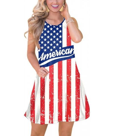 4th of July Womens Summer Casual Beach Dress with Pockets American Flag 2 $11.19 Dresses