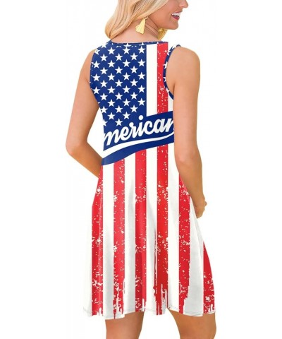 4th of July Womens Summer Casual Beach Dress with Pockets American Flag 2 $11.19 Dresses