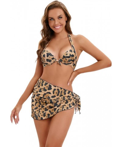 Women's Sequins Triangle Bikini Halter String Shining Rhinestone Crystal Bathing Suits Two Piece Swimsuit 04-leopard $6.62 Sw...