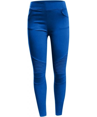 High Waisted Leggings for Women Plus Size Seamless Scrunch Butt Gym Yoga Pants Stretch Pull-on Jeggings Activewear 03 Blue $6...