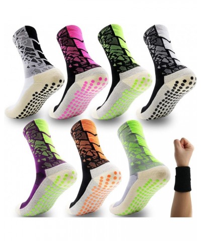 Anti Slip Ankle Socks 2/4/8pair Sports Non-Slip Football Grip Socks 4 X Black White Orange Blackgreen $8.09 Socks