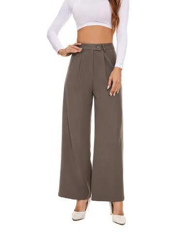 Work Pants for Women Business Casual Office Dress Pants Trousers with Pockets 2024 Black Coffee (Thick) 011 $20.64 Pants