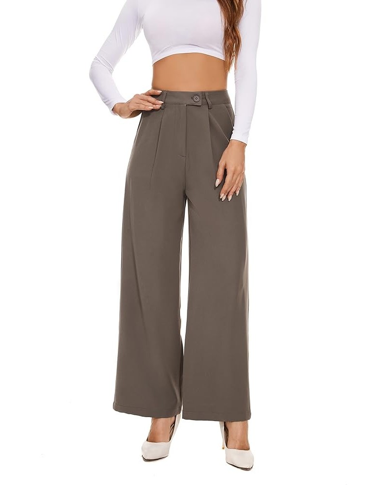 Work Pants for Women Business Casual Office Dress Pants Trousers with Pockets 2024 Black Coffee (Thick) 011 $20.64 Pants