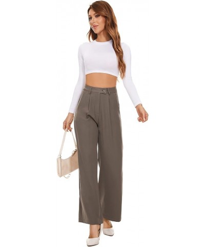 Work Pants for Women Business Casual Office Dress Pants Trousers with Pockets 2024 Black Coffee (Thick) 011 $20.64 Pants