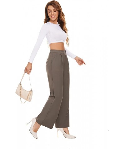 Work Pants for Women Business Casual Office Dress Pants Trousers with Pockets 2024 Black Coffee (Thick) 011 $20.64 Pants