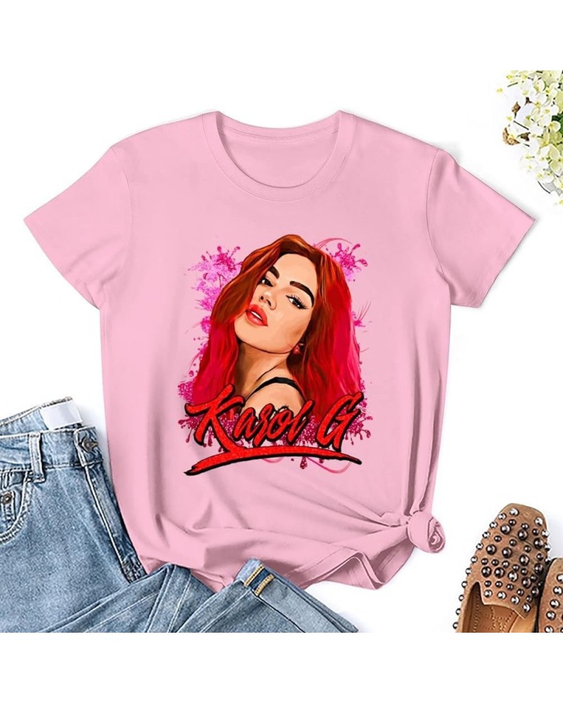 Music Shirt Youth Womens Short Sleeve Tee Funny T-Shirts Casual Round Neck Tshirts Cotton Y2K Tops T1-pink $9.68 T-Shirts