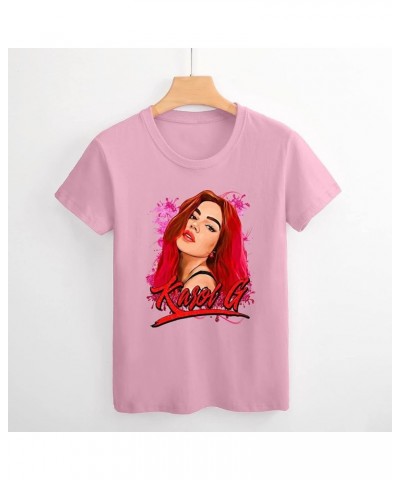 Music Shirt Youth Womens Short Sleeve Tee Funny T-Shirts Casual Round Neck Tshirts Cotton Y2K Tops T1-pink $9.68 T-Shirts