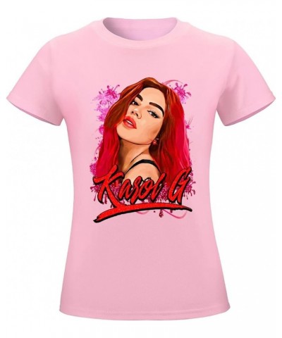 Music Shirt Youth Womens Short Sleeve Tee Funny T-Shirts Casual Round Neck Tshirts Cotton Y2K Tops T1-pink $9.68 T-Shirts