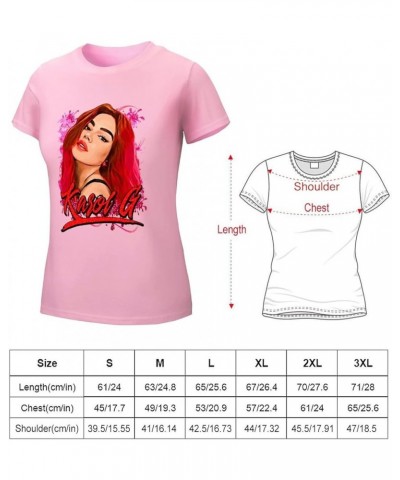 Music Shirt Youth Womens Short Sleeve Tee Funny T-Shirts Casual Round Neck Tshirts Cotton Y2K Tops T1-pink $9.68 T-Shirts