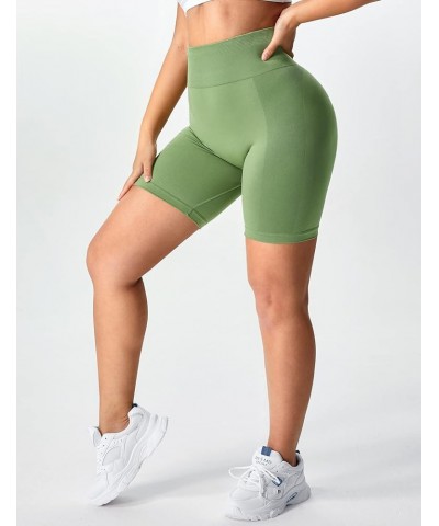 Amplify Shorts for Women Seamless Scrunch 7.5" Short Gym Active Workout Biker Shorts 3 Green $9.24 Activewear