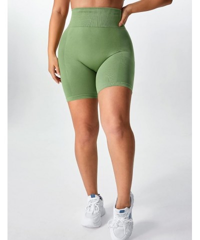 Amplify Shorts for Women Seamless Scrunch 7.5" Short Gym Active Workout Biker Shorts 3 Green $9.24 Activewear