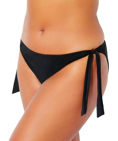 Women's Plus Size Side Tie Swim Brief Black $17.65 Swimsuits