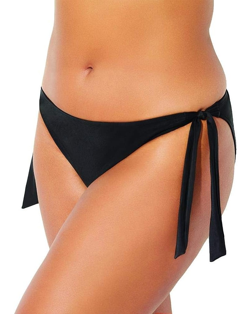 Women's Plus Size Side Tie Swim Brief Black $17.65 Swimsuits