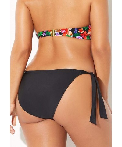 Women's Plus Size Side Tie Swim Brief Black $17.65 Swimsuits