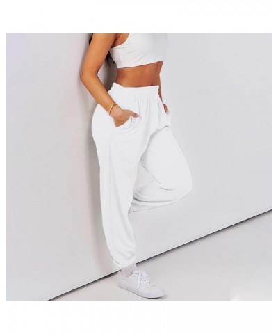 Women's Cinch Bottom Sweatpants Pockets High Waist Spory Gym Athletic Fit Jogger Pants Lounge Elastic Waist Stretchy Trousers...