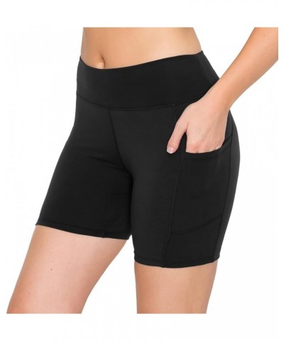 Women's Super Soft Biker Shorts - 3" / 5" / 8" High Waisted Yoga Running Dance Spandex Shorts Standard Black $10.57 Activewear