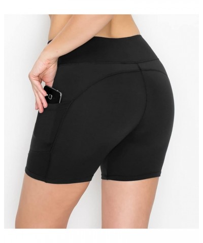 Women's Super Soft Biker Shorts - 3" / 5" / 8" High Waisted Yoga Running Dance Spandex Shorts Standard Black $10.57 Activewear