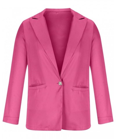 Blazers for Women Business Casual Long Sleeve Suit Jacket Button Business Casual Blazer Lightweight Elegant Tops Pink $6.22 J...