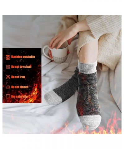 Thermal Socks for Women and Men Heat Trapping Warm Winter Socks Women-3 Pairs/Rose/Burgundy/Dark Grey $9.90 Activewear