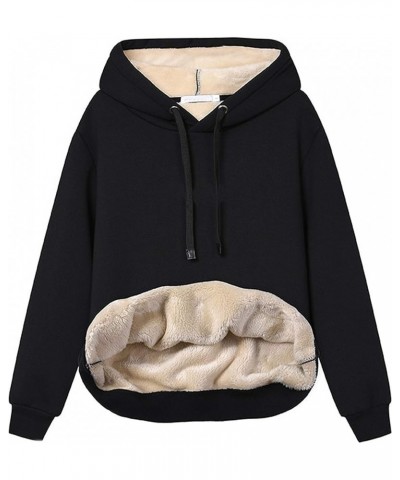 Women's Winter Hoodies Pullover Sherpa Fleece Warm Heavyweight Sweatshirt 1 Black $24.77 Hoodies & Sweatshirts