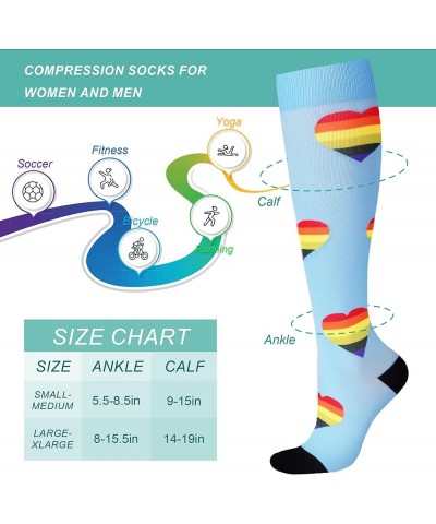 Compression Socks for Women and Men (4 Pairs),15-20 mmHg Circulation Knee High, Best Support for Nurses, Athletic,Medical, Pr...