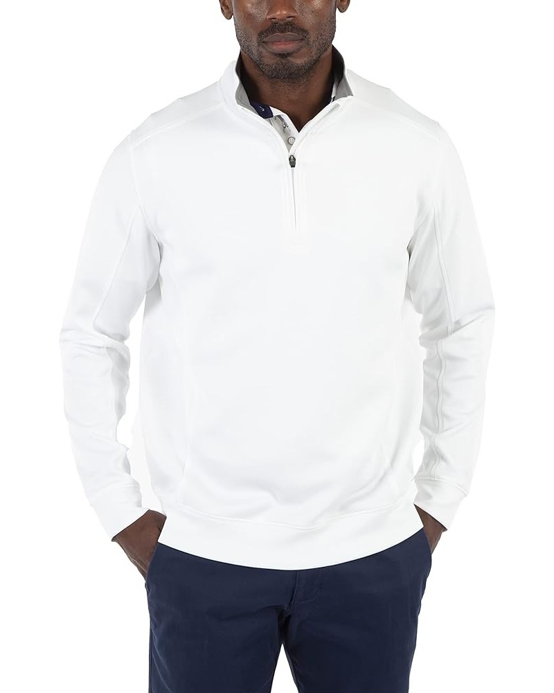 Golf Apparel - Performance RTJ Quarter-Zip Golf Pullover for Men White $25.85 Sweaters