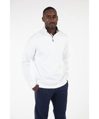 Golf Apparel - Performance RTJ Quarter-Zip Golf Pullover for Men White $25.85 Sweaters