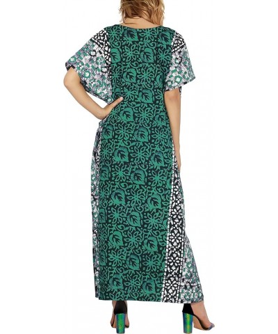 Women's Batik Sleepwear Caftan Relaxed Fit V Neck Maxi Loungewear Dashiki House Dress Nightgowns for Women Plus size Forest, ...