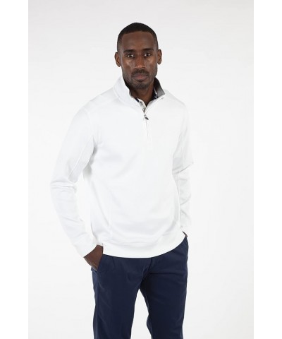 Golf Apparel - Performance RTJ Quarter-Zip Golf Pullover for Men White $25.85 Sweaters