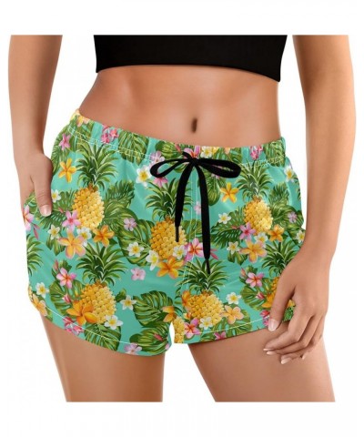 Women's Beach Shorts with Pockets Hawaii Flowers Swim Trunks Board Shorts Swim Shorts Quick Dry Swimwear Multicoloured30 $10....