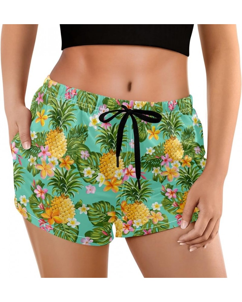 Women's Beach Shorts with Pockets Hawaii Flowers Swim Trunks Board Shorts Swim Shorts Quick Dry Swimwear Multicoloured30 $10....