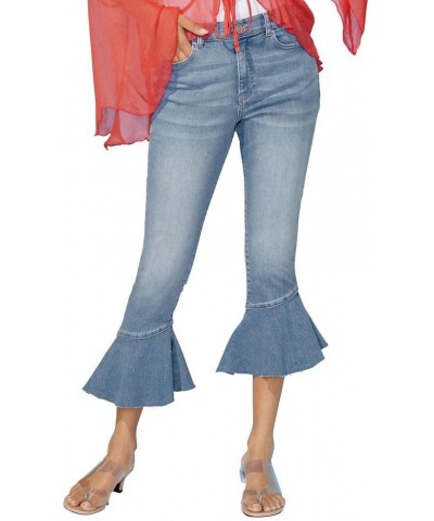 Asymmetric Ruffle Hem Jean Light Vintage Wash $23.06 Jeans