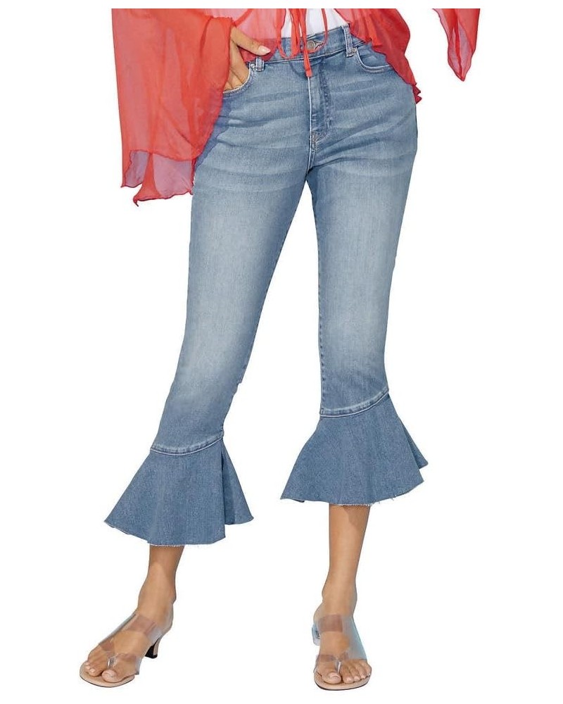 Asymmetric Ruffle Hem Jean Light Vintage Wash $23.06 Jeans