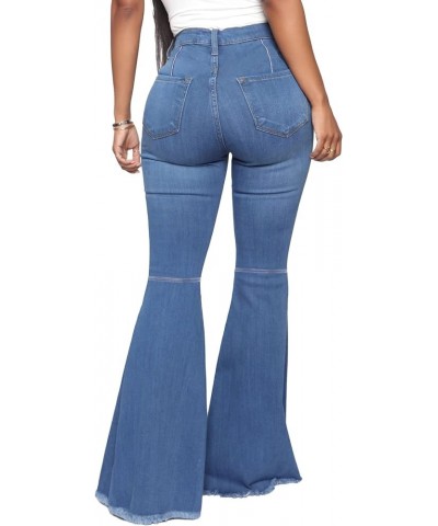 Bell Bottom Jeans for Women, High Waisted Flare Jeans for Women Ripped Stretchy Bell Bottoms Pants 375-middle Blue $14.26 Jeans