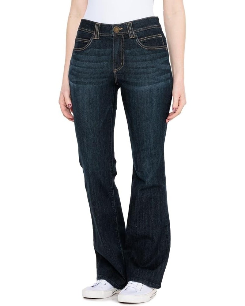 Women's Ab Solution Itty Bitty Boot Mid Rise Indigo $34.60 Jeans