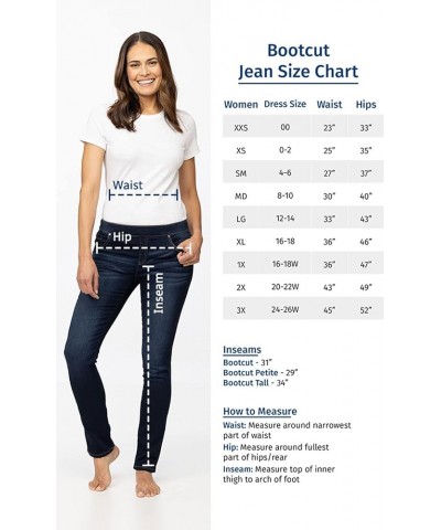 Womens Stretch Jeans - Bootcut Jeans for Women Regular Aqua $24.59 Jeans