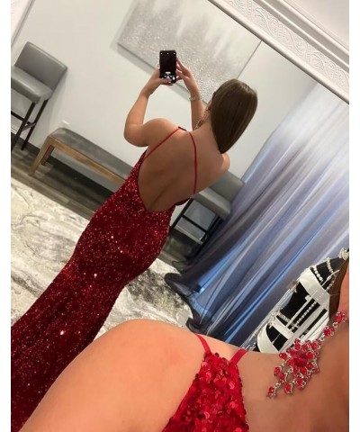 Womem's Sequin Mermaid Prom Dresses Long 2024 One Shoulder Sparkly Sexy Formal Evening Party Gowns Light Blue $36.39 Dresses