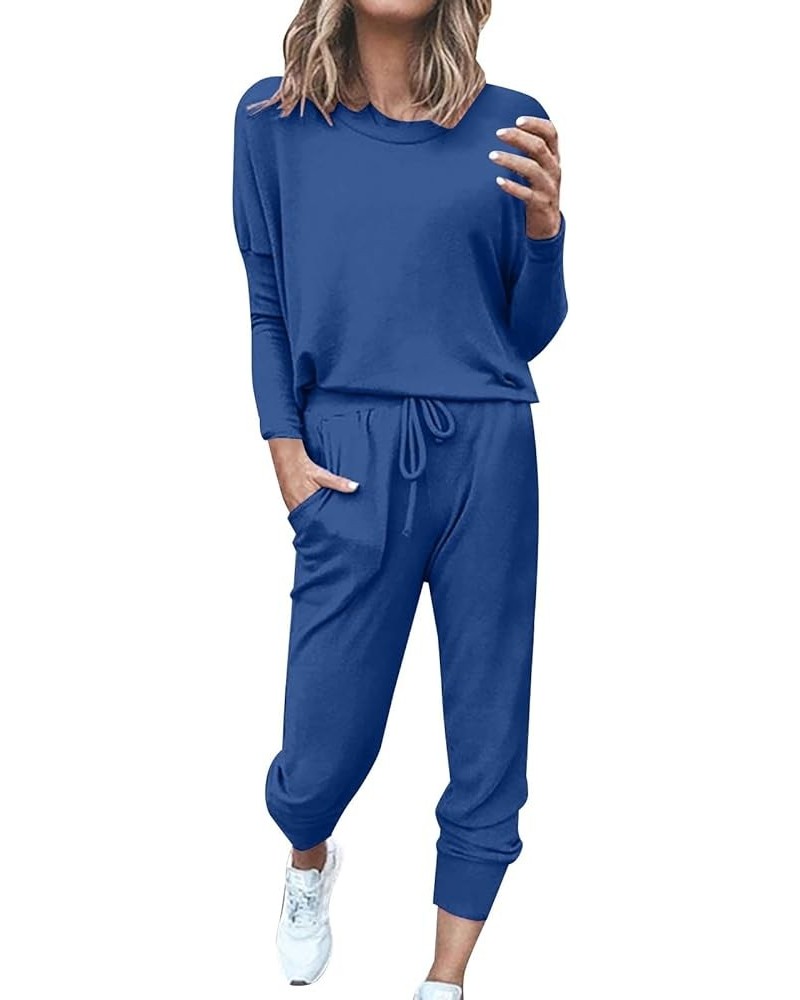 Women 2 Piece Outfits Sweat Set Oversized Crewneck Sweatshirts Jogger Sweatpants Fashion Lounge Set Tracksuit D-bu1 $10.06 Ac...