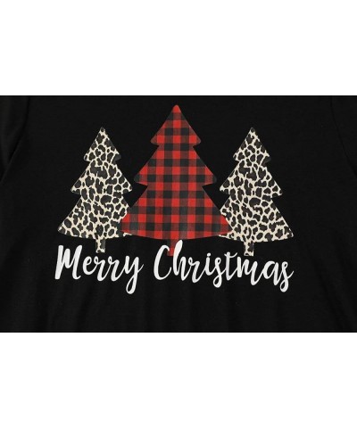 Christmas Shirts for Women Long Sleeve Crewneck Cute Xmas Tops Casual Loose Fit Blouses D- Black $11.04 Dresses