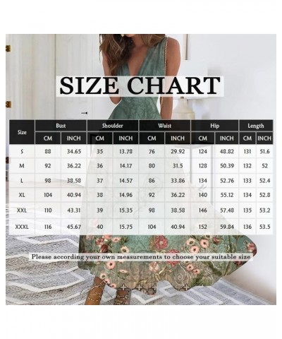 Sundresses for Women,2024 Spring Summer Elegant Wrap V Neck Sleeveless Maxi Dress,Trendy Floral Print Flowy Boho Beach Dress ...